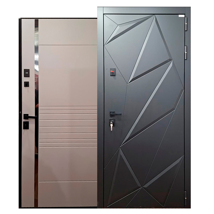 Стальная дверь «Обсидиан» 3Д (адаптивная замковая часть).