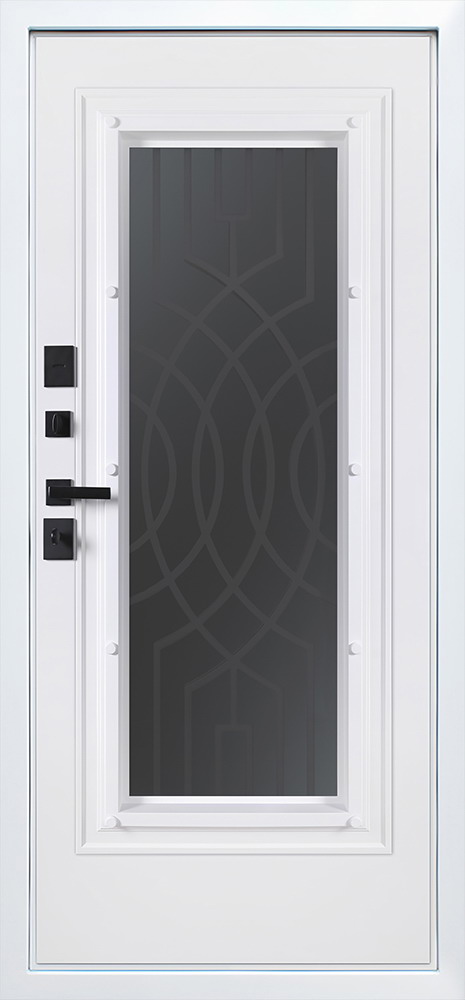 Стальная дверь Терморазрыв 3К «Таганай» с окном и английской решеткой