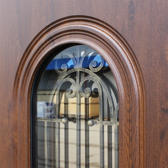 Стальная дверь Терморазрыв 3К «Цезарь с окном и ковкой»