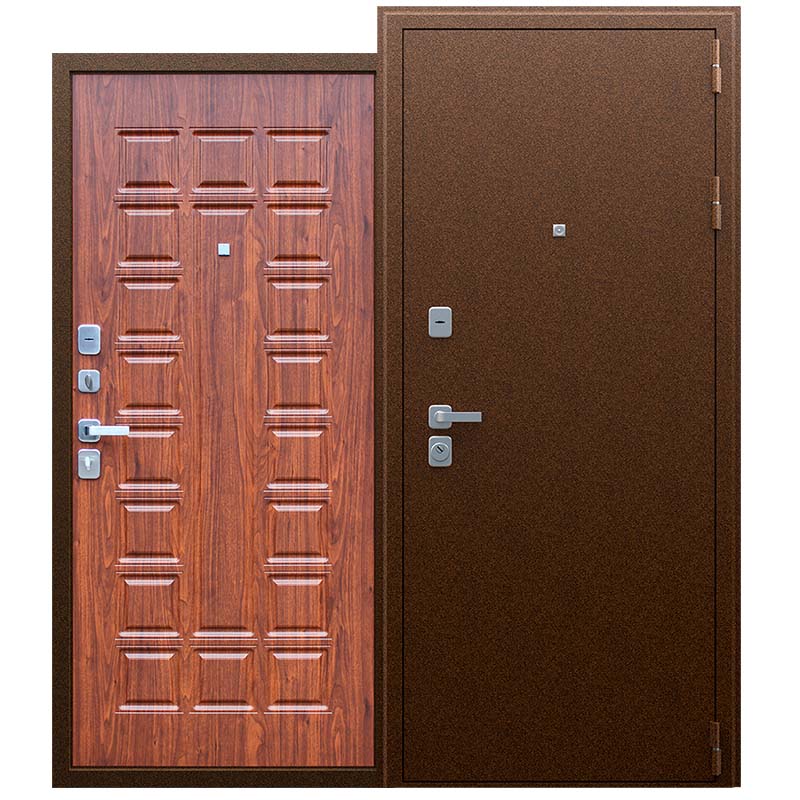 Стальная дверь «Спартак». Темный орех