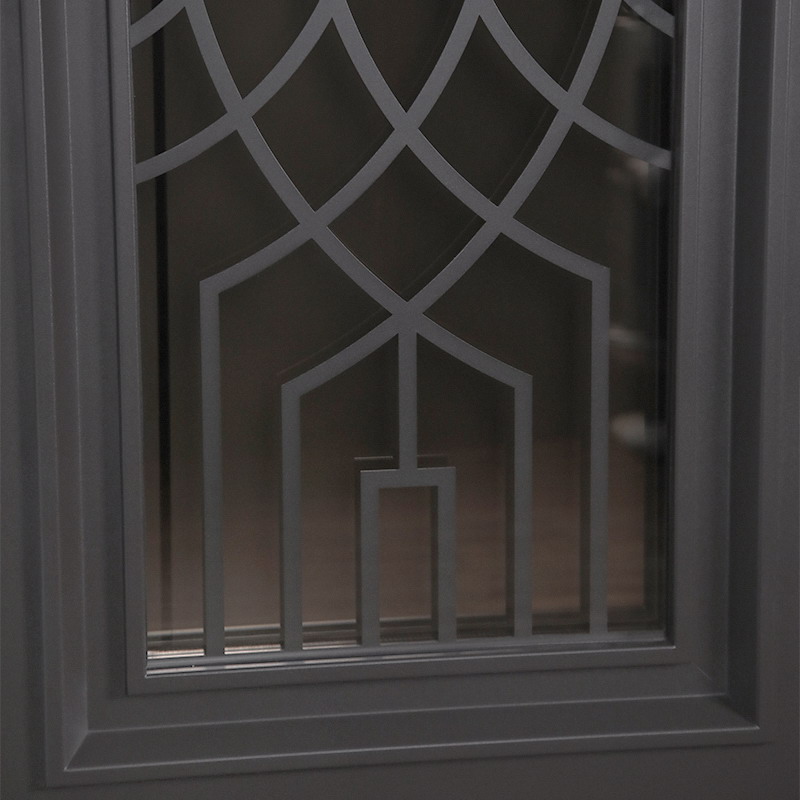 Стальная дверь Терморазрыв 3К «Таганай» с окном и английской решеткой