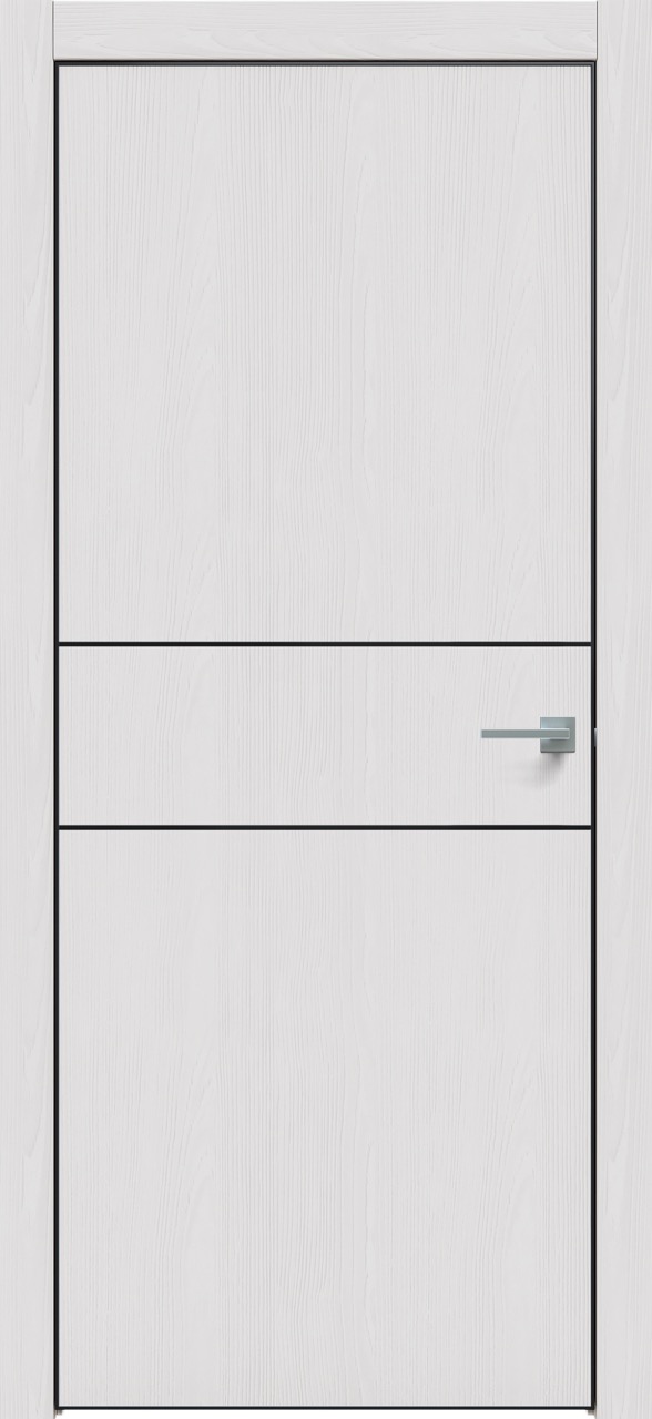  Дверь межкомнатная Triadoors 710. Дуб Серена светло-серый. Кромка: Алюм. черный