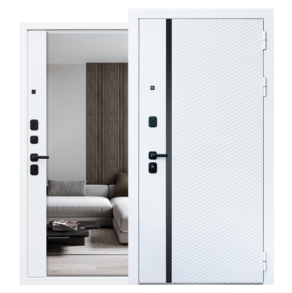 Стальная дверь «Ливерпуль с зеркалом»