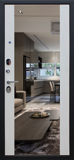 Стальная дверь «Вектор с зеркалом»