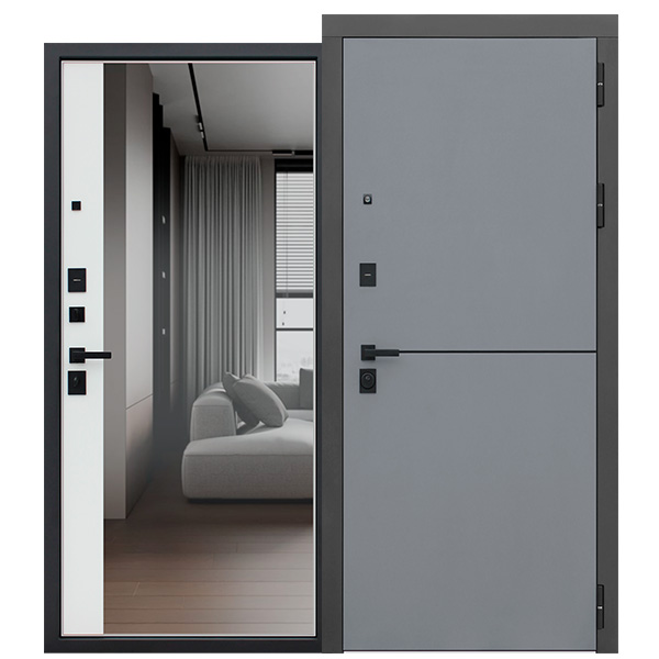 Стальная дверь «Бриг» с зеркалом