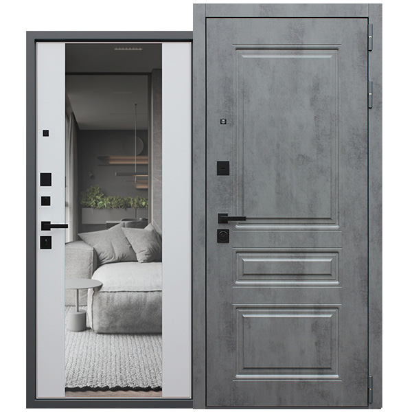 Стальная дверь «Лира с зеркалом»