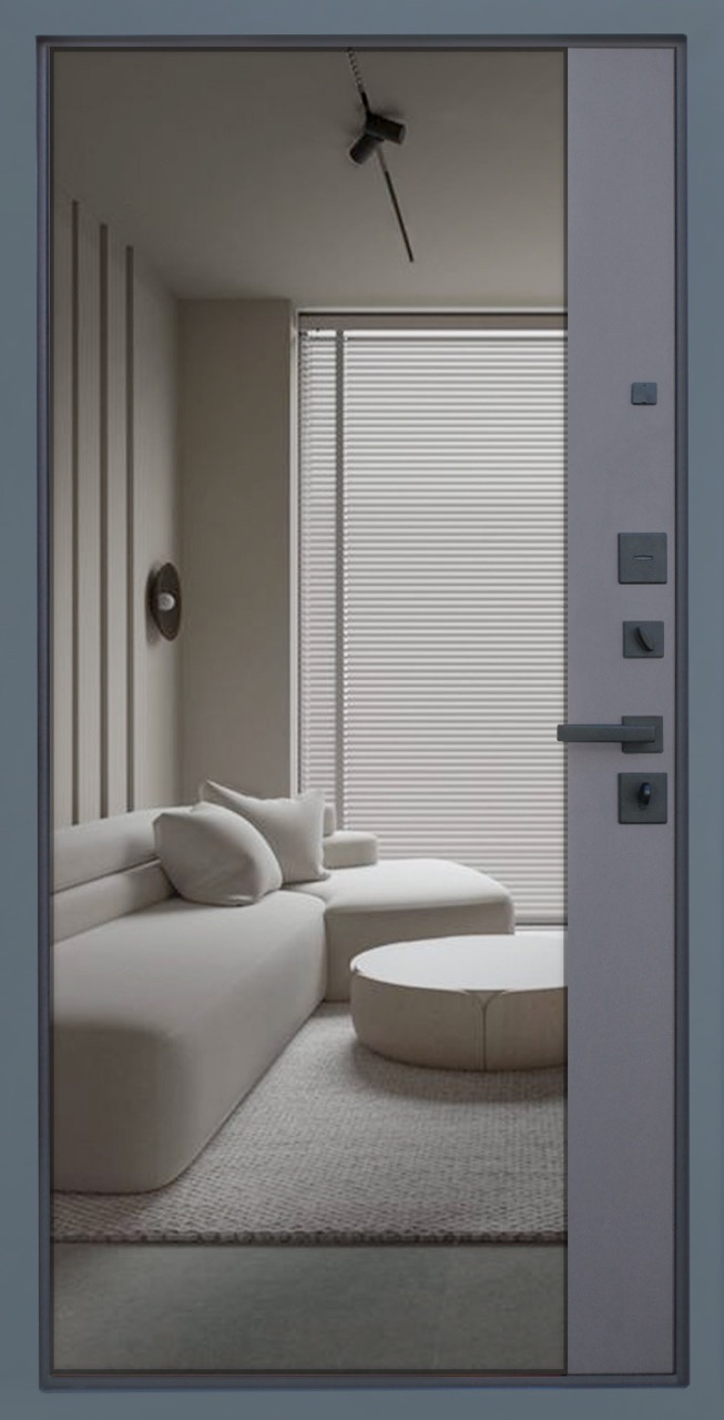 Стальная дверь «Ювентус» с зеркалом