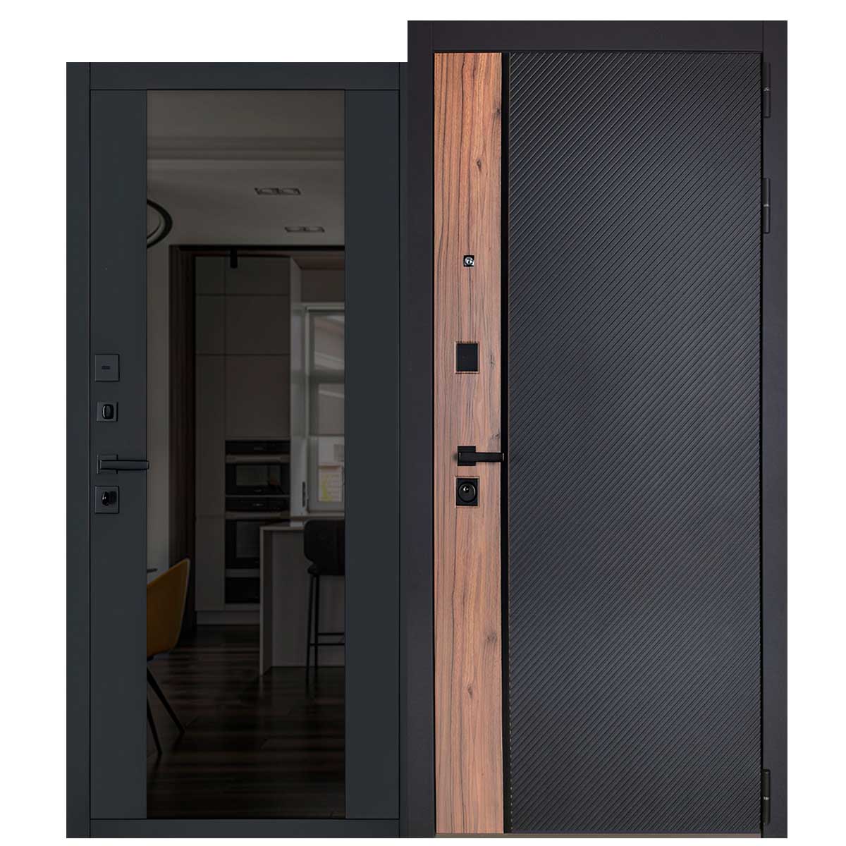 Стальная дверь «Tino» с зеркалом