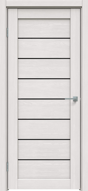  Дверь межкомнатная Triadoors 538. Дуб Серена светло-серый. Стекло: Черный лакобель.