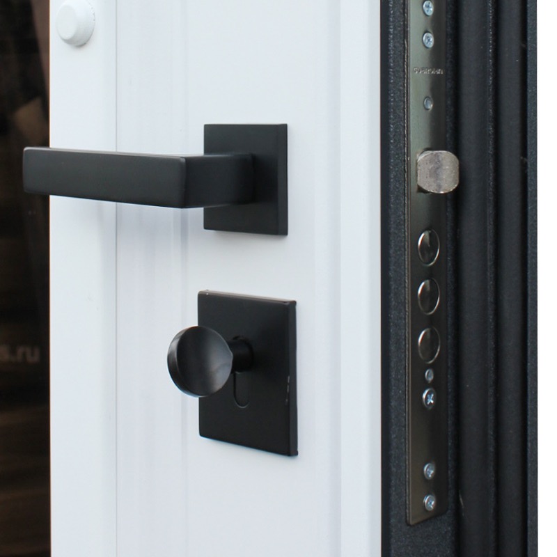 Стальная дверь Терморазрыв 3К «Titanium с окном и английской решеткой»