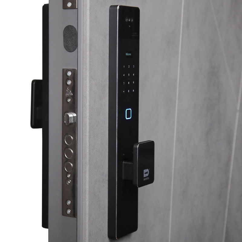 Стальная дверь «Дуэт Б с зеркалом» (биометрический замок Smart lock К06)