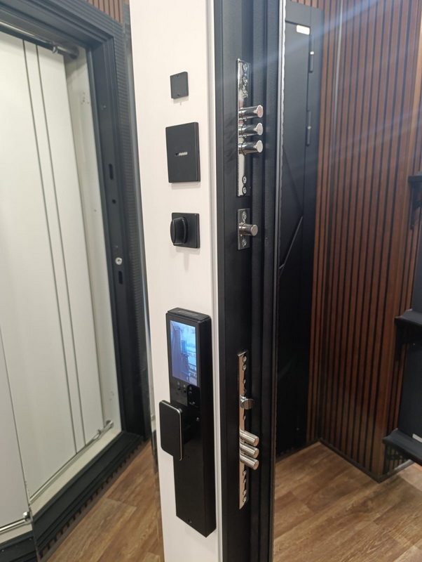 Стальная дверь «Берилл» с зеркалом (биометрический замок Y23)