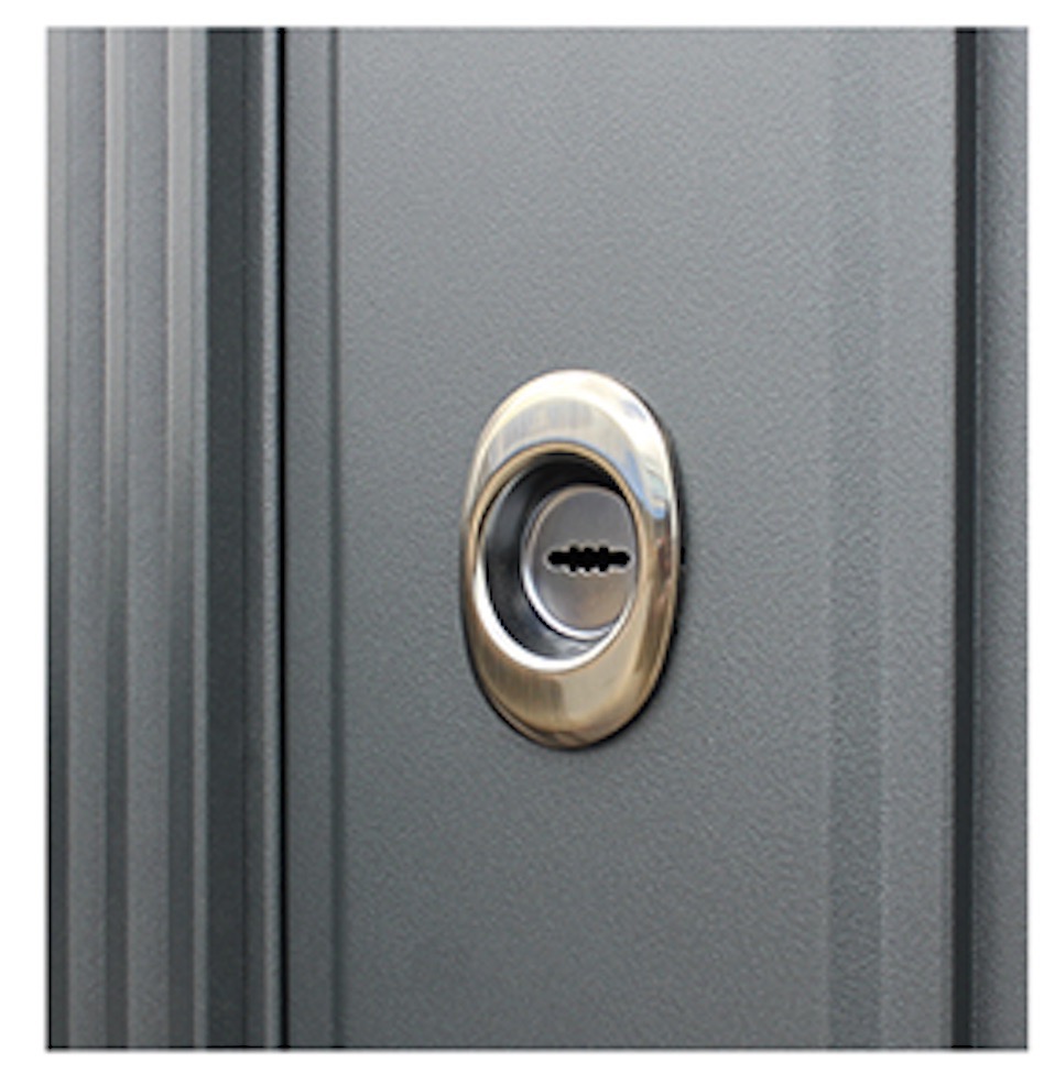 Стальная дверь 3К «Сапфир с окном и ковкой»