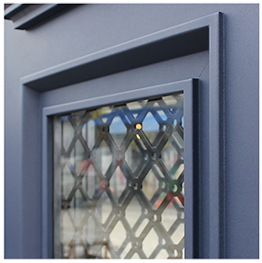 Стальная дверь 3К «Алмаз с окном и ковкой «Ватикан»