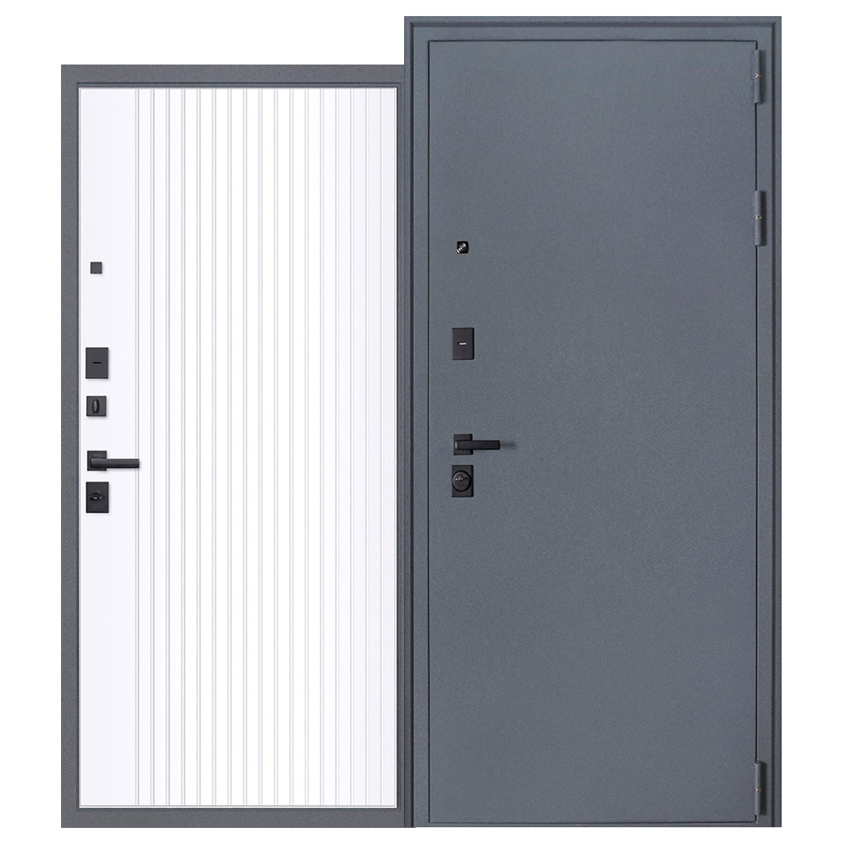 Стальная дверь «Беркут». Матовый белый