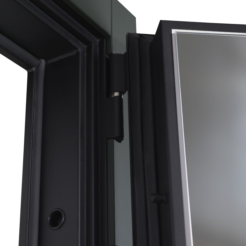 Стальная дверь «Vertu» с зеркалом (адаптивная замковая часть).