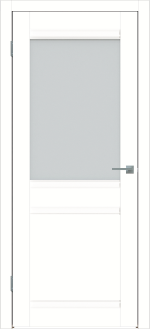 Дверь межкомнатная a-LaDoors L12. Сатин белый. Стекло: Сатинат