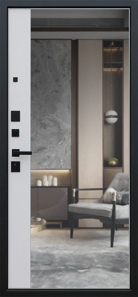 Стальная дверь «Velvet» с зеркалом