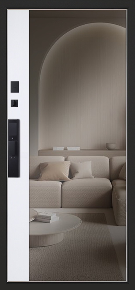 Стальная дверь «Конструктор» с биометрическим замком Smart lock DZ 888 и зеркалом