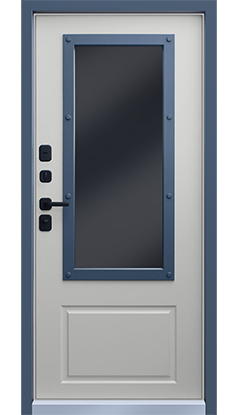 Стальная дверь Терморазрыв 3К «Англия с окном и английской решеткой»