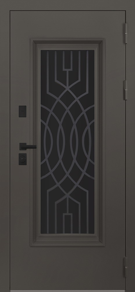 Стальная дверь Терморазрыв 3К «Таганай» с окном и английской решеткой