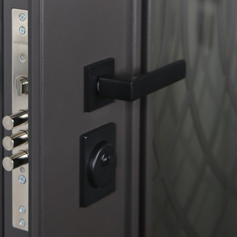 Стальная дверь Терморазрыв 3К «Таганай» с окном и английской решеткой