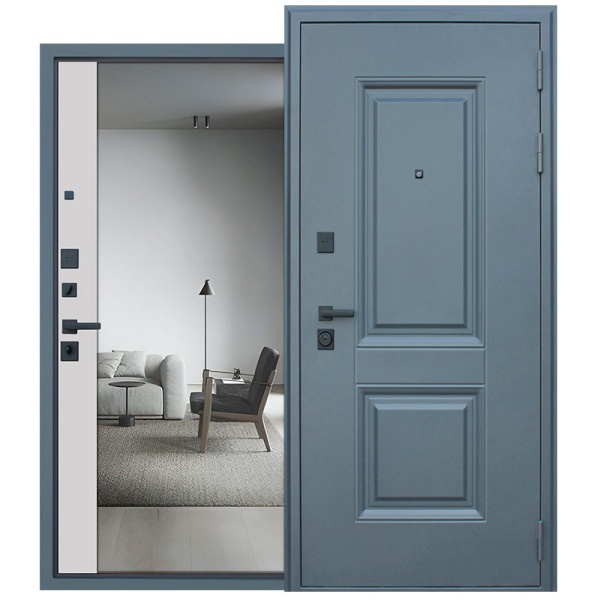 Стальная дверь «Ювентус» с зеркалом