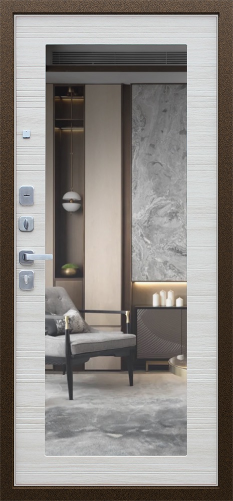 Стальная дверь «Спартак» с зеркалом