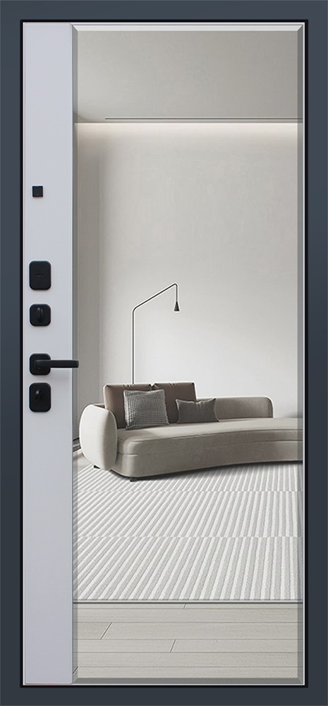 Стальная дверь «Ньюкасл с зеркалом»