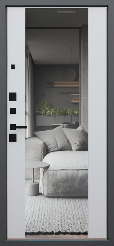 Стальная дверь «Лира с зеркалом»