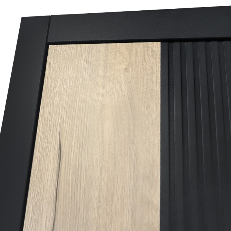 Стальная дверь «Конструктор» с зеркалом (Умная электронная дверная ручка с отпечатком пальца модель Smart lock T888 Черная)