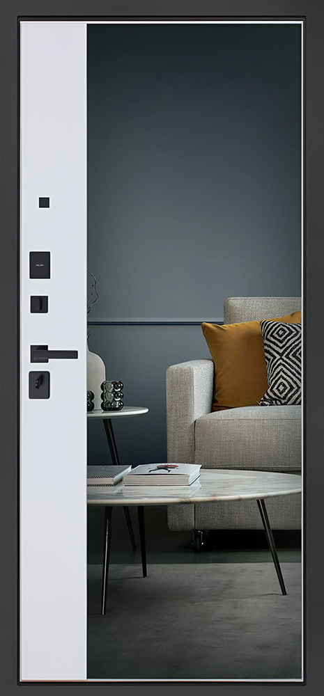 Стальная дверь «Зетта» с зеркалом