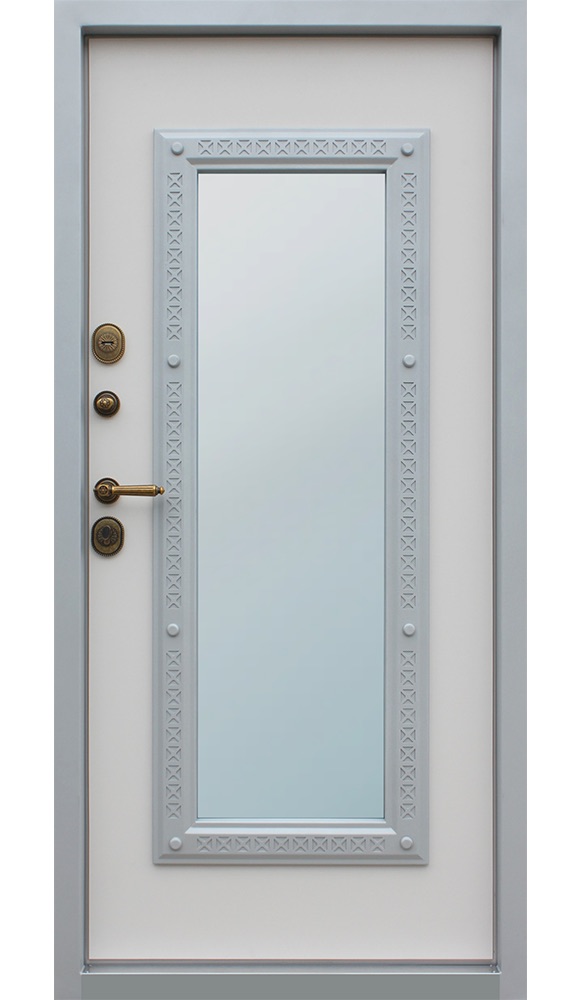 Стальная дверь 3К «Алмаз с окном и ковкой «Ватикан»