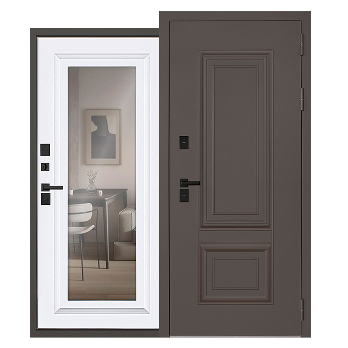 Стальная дверь Терморазрыв 3К «Тайга» с зеркалом