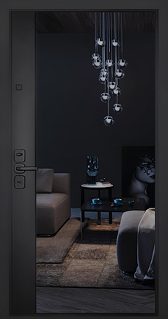 Стальная дверь «Сенатор» с зеркалом