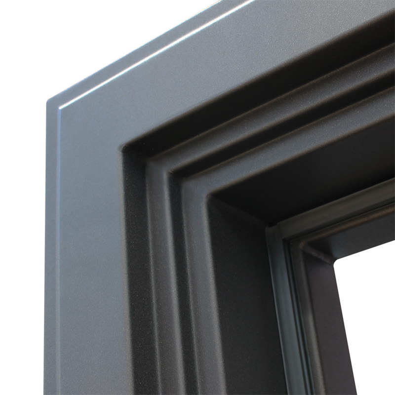 Стальная дверь Терморазрыв 3К «Grand Lux light 2 с окном и лазерной резкой»