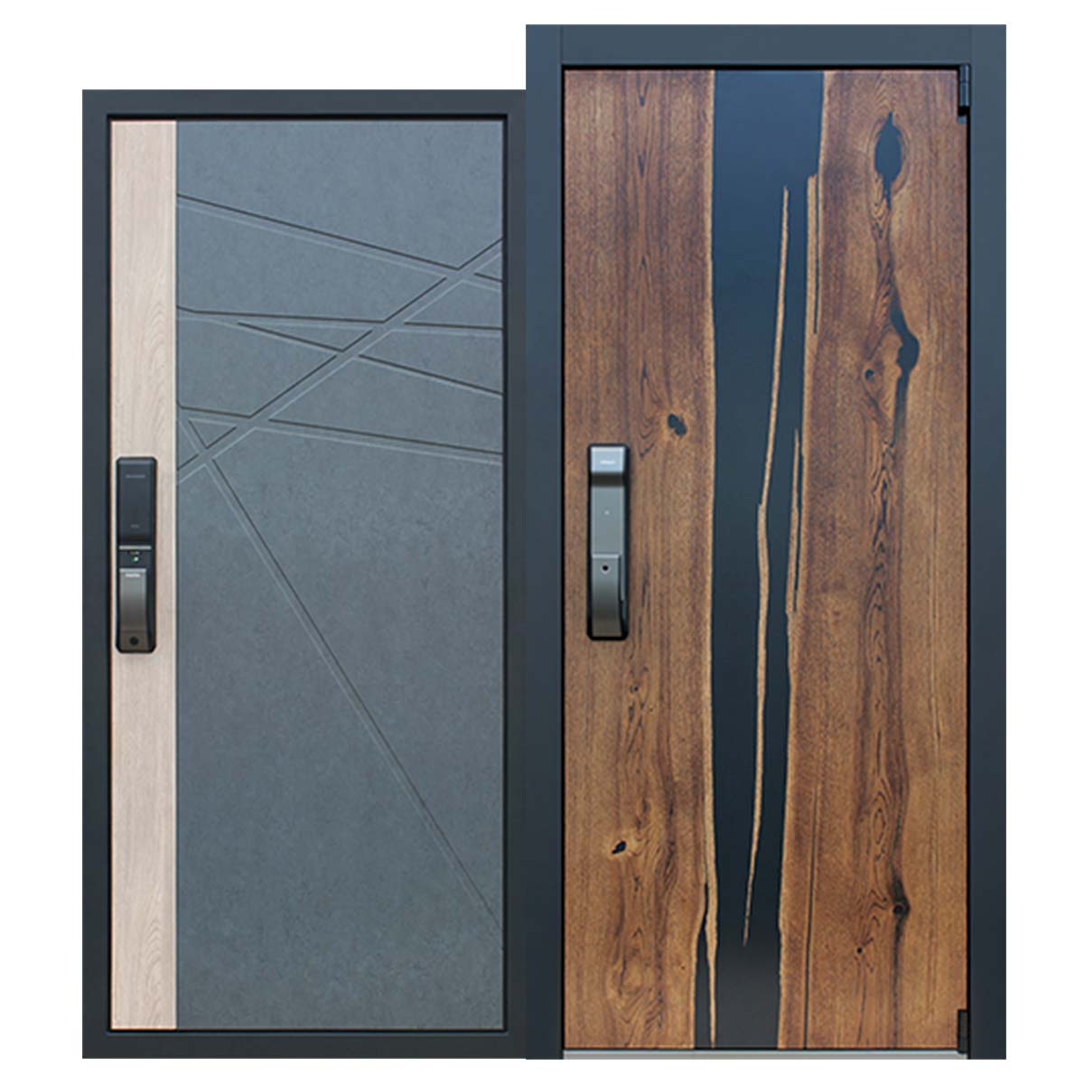 Стальная дверь «Слэб» с умным замком