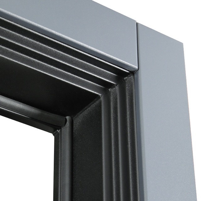 Стальная дверь «Вертикаль» с зеркалом