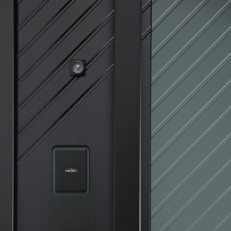 Стальная дверь «Альфа» с зеркалом