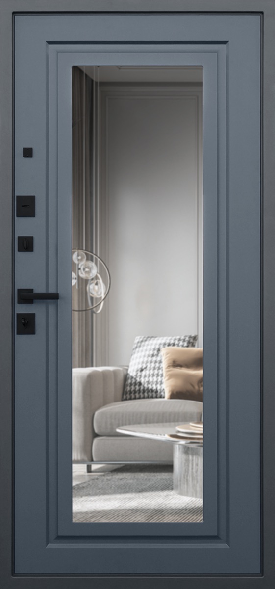 Стальная дверь «Гермес Неоклассика» с зеркалом