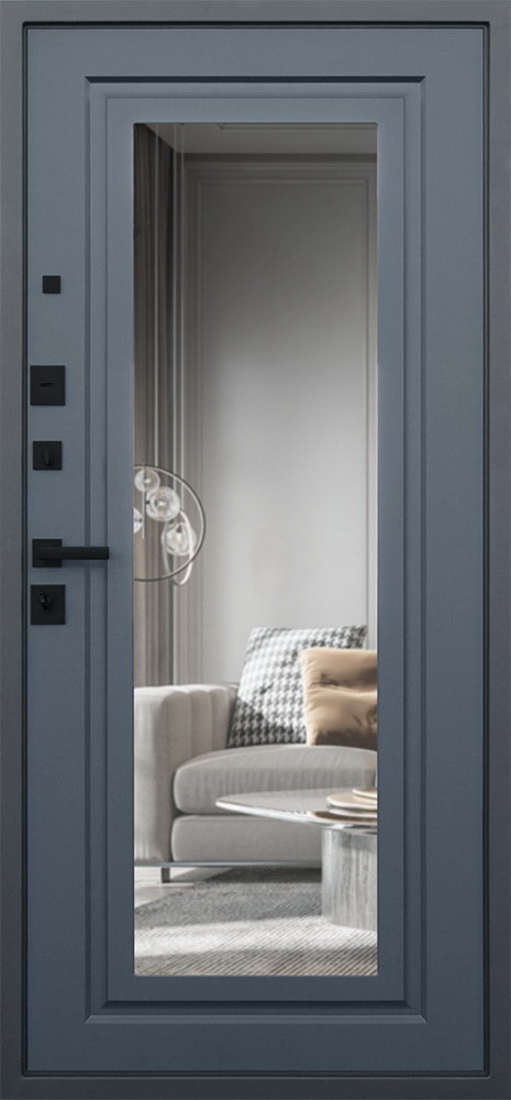 Стальная дверь «Гермес Неоклассика с зеркалом Elit»