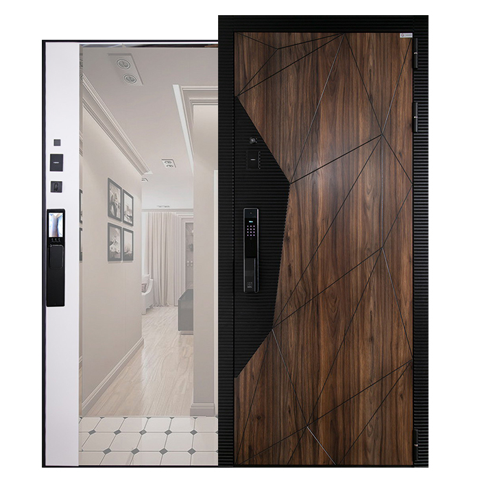 Стальная дверь «Берилл» с зеркалом (биометрический замок Y23)