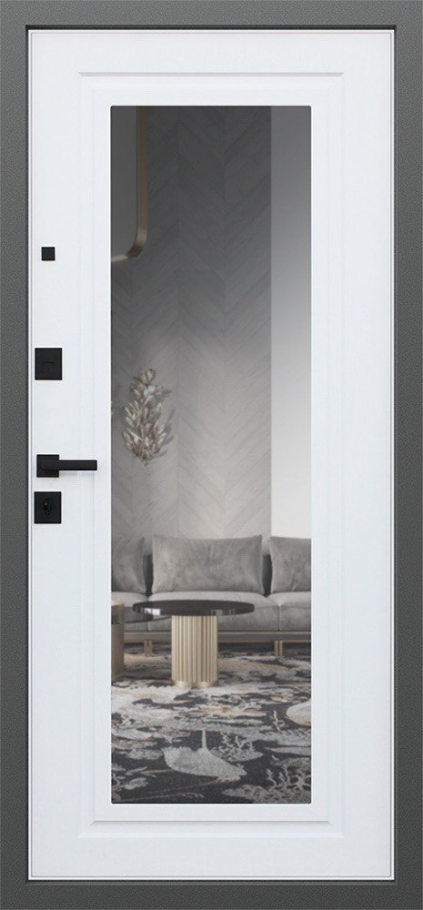 Стальная дверь «Интер» с зеркалом