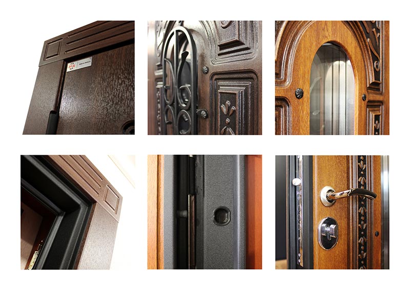 Стальная дверь Терморазрыв 3К «Русь Великая» с окном и ковкой