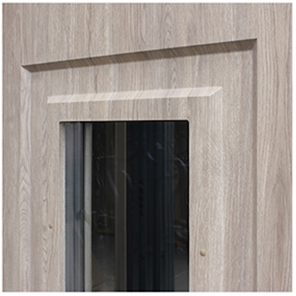 Стальная дверь 3К «Сапфир с окном и ковкой»