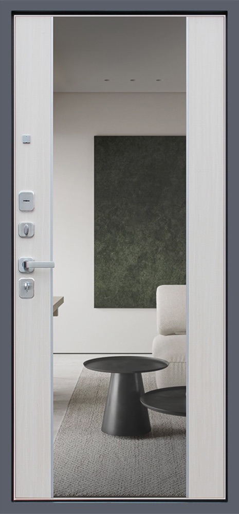 Стальная дверь «Дуэт с зеркалом»