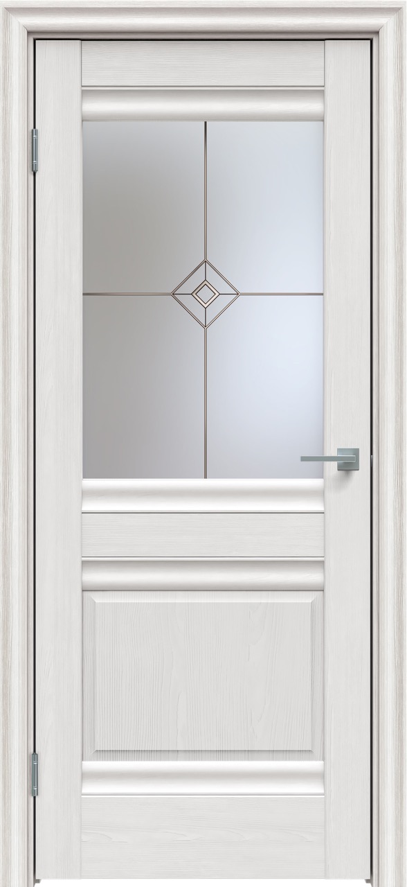  Дверь межкомнатная Triadoors 626. Дуб Серена светло-серый. Стекло: Стелла.