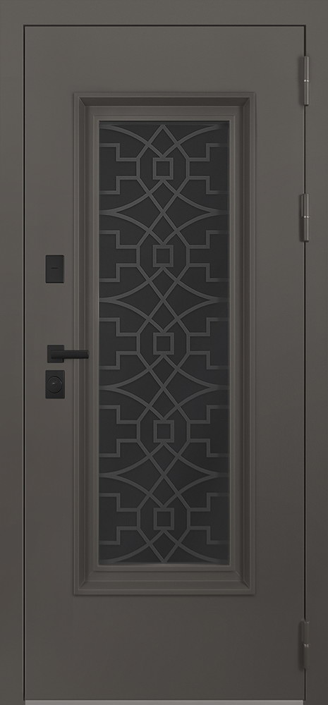 Стальная дверь Терморазрыв 3К «Поларис» с окном и лазерной резкой