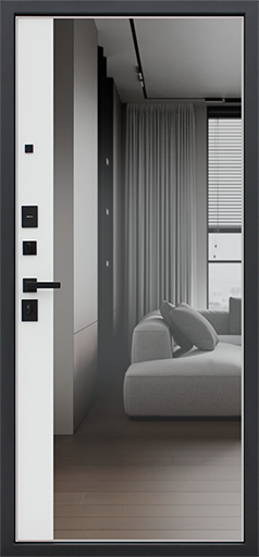 Стальная дверь «Бриг» с зеркалом