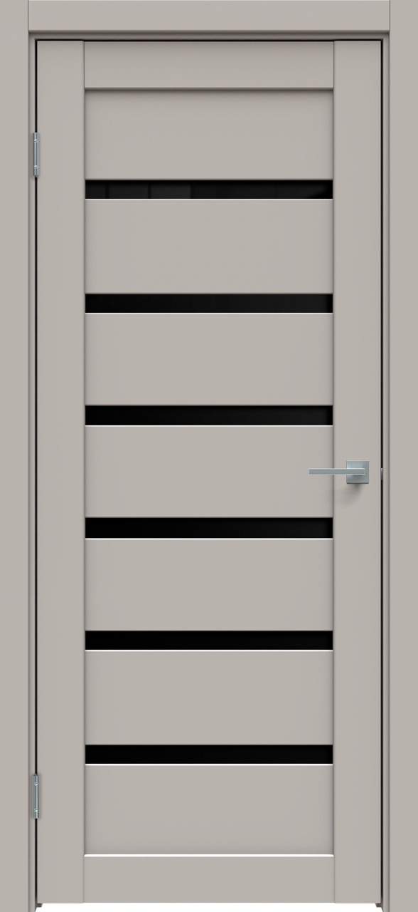  Дверь межкомнатная Triadoors 583. Шелл грей. Стекло: Черный лакобель.